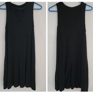 VENUS Black Sleeveless A-Line Dress with Keyhole Detail Small With Pockets